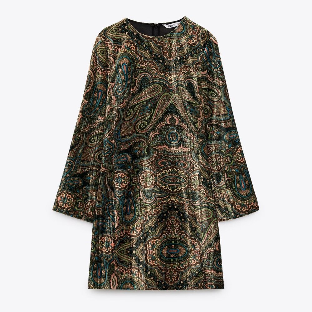 NEW Zara Velvet Dress